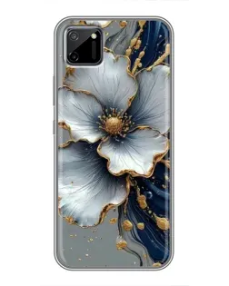 Чехол для Realme C11 с картинкой «Белый цветок и золотой флюид» Чехол для Realme C11 с картинкой «Белый цветок и золотой флюид»