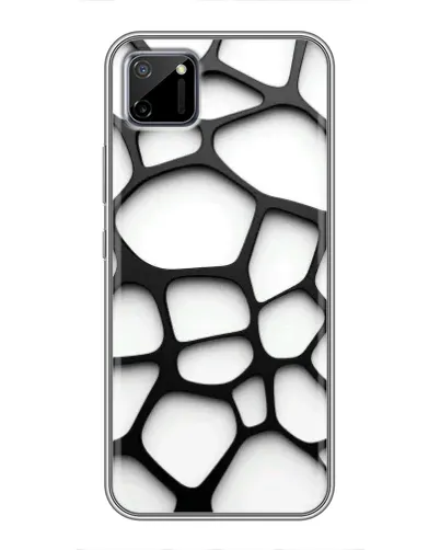 Чехол для Realme C11 с картинкой «Белая объемная сетка»