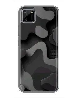 Чехол для Realme C11 с картинкой «Темный абстрактный камуфляж» Чехол для Realme C11 с картинкой «Темный абстрактный камуфляж»