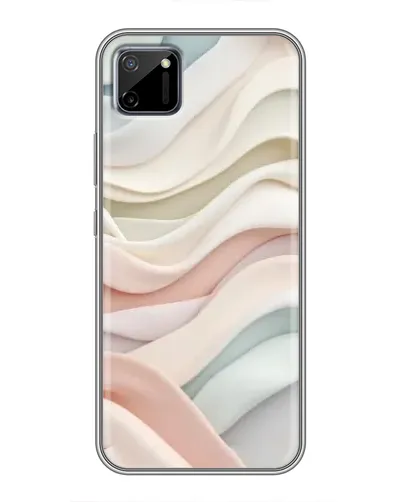 Чехол для Realme C11 с картинкой «Пастельные нежные волны»