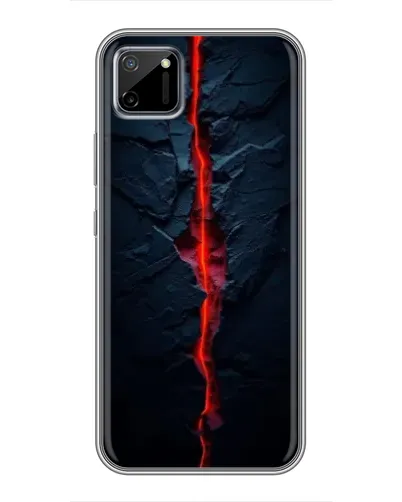 Чехол для Realme C11 с картинкой «Kрасная лавовая трещина»