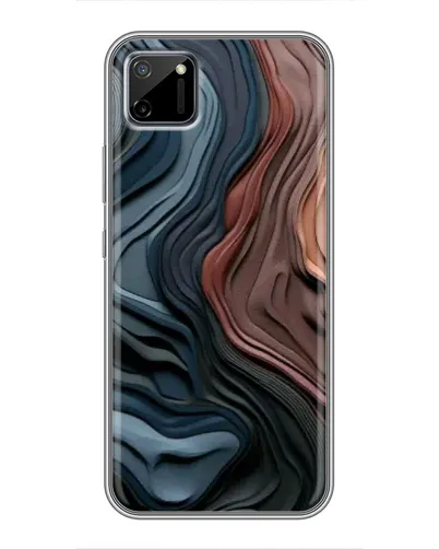 Чехол для Realme C11 с картинкой «Цветные волны каньона»