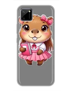 Чехол для Realme C11 с картинкой «Девочка капибара»