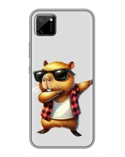 Чехол для Realme C11 с картинкой «Капибара рэпер даб»