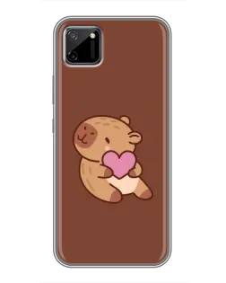 Чехол для Realme C11 с картинкой «Капибара с сердцем»
