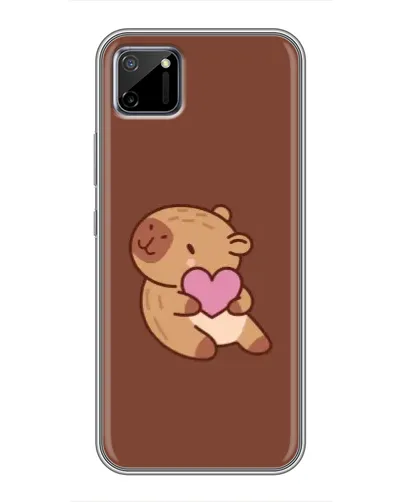 Чехол для Realme C11 с картинкой «Капибара с сердцем»