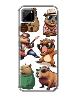 Чехол для Realme C11 с картинкой «Крутые капибары музыканты»