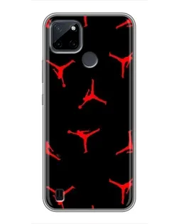 Чохол для Realme C12 з картинкою «Jordan Red Pattern» Чохол для Realme C12 з картинкою «Jordan Red Pattern»