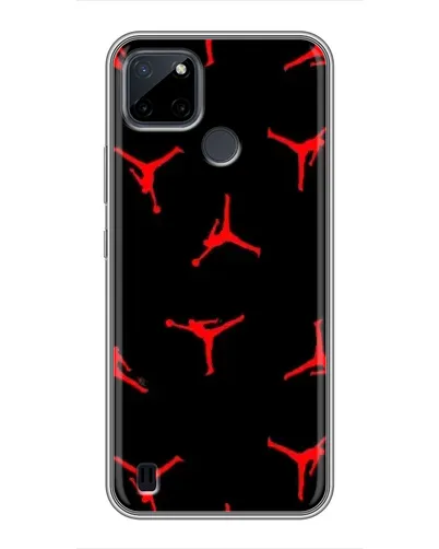 Чехол для Realme C12 с картинкой «Jordan Red Pattern»