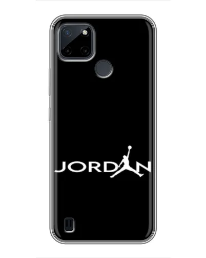 Чехол для Realme C12 с картинкой «Jordan White Logo»