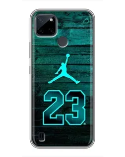 Чехол для Realme C12 с картинкой «Jordan Cyan 23»