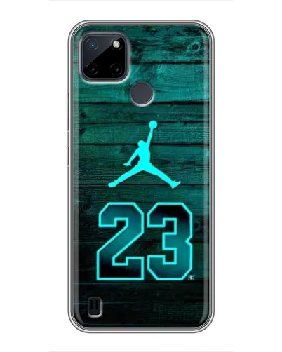 Чехол для Realme C12 с картинкой «Jordan Cyan 23»