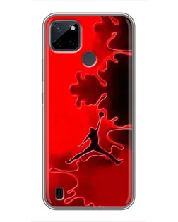 Чехол для Realme C12 с картинкой «Jordan Red Smoke»