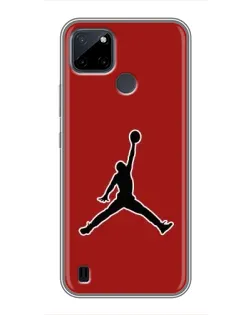 Чехол для Realme C12 с картинкой «Jordan Red Back»