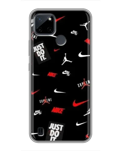 Чехол для Realme C12 с картинкой «Nike Mix Pattern»