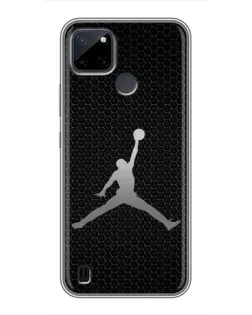 Чехол для Realme C12 с картинкой «Jordan Dark Carbon»