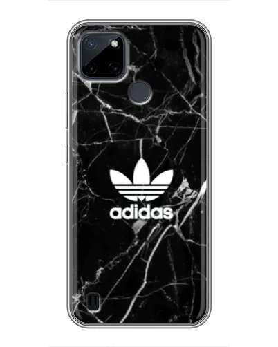 Чехол для Realme C12 с картинкой «Белый мрамор Adidas»