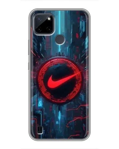 Чехол для Realme C12 с картинкой «Техногенный стиль Nike»