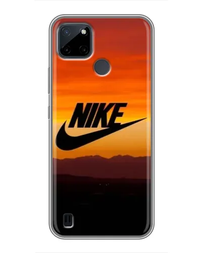 Чехол для Realme C12 с картинкой «Nike — вечерний горизонт»
