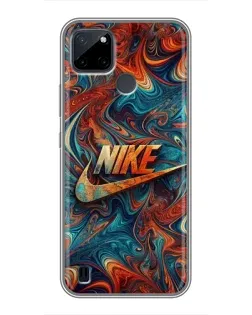 Чехол для Realme C12 с картинкой «Nike в абстракции»