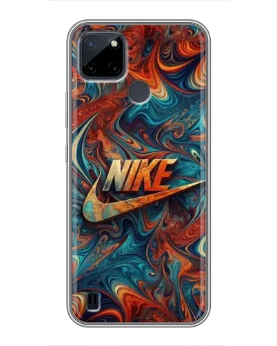 Чехол для Realme C12 с картинкой «Nike в абстракции»
