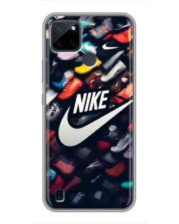 Чехол для Realme C12 с картинкой «Коллекция кроссовок Nike»