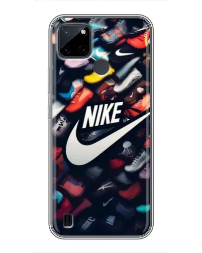 Чехол для Realme C12 с картинкой «Коллекция кроссовок Nike»