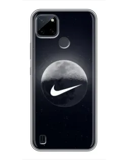Чехол для Realme C12 с картинкой «Nike в стиле граффити»