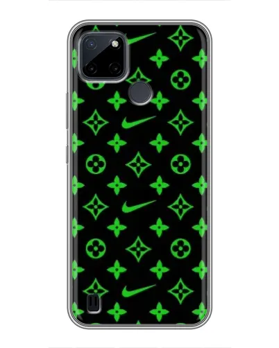 Чехол для Realme C12 с картинкой «Неоновый принт LV»