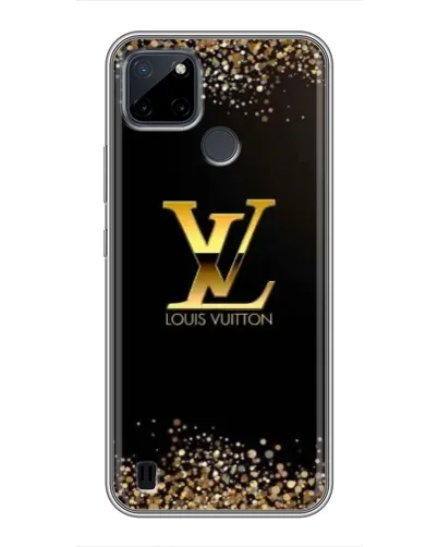 Чехол для Realme C12 с картинкой «LV — золотые искры»