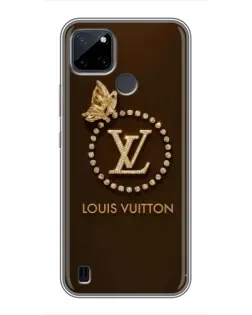 Чехол для Realme C12 с картинкой «LV — золотая печать»