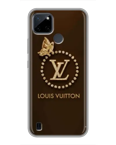 Чехол для Realme C12 с картинкой «LV — золотая печать»