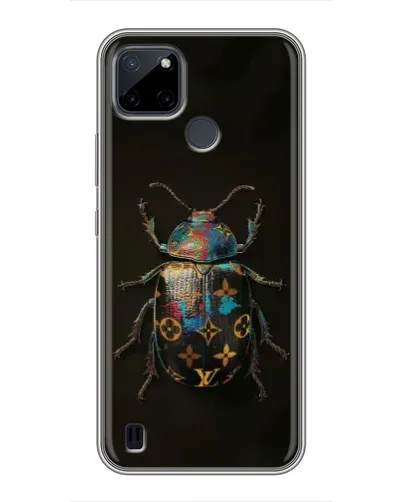 Чехол для Realme C12 с картинкой «LV — мраморный принт»
