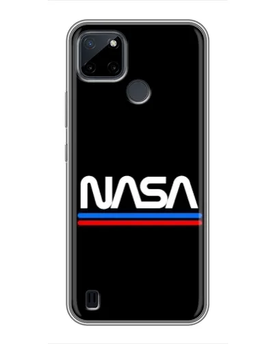 Чехол для Realme C12 с картинкой «NASA — классика Red Blue»