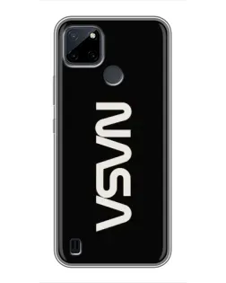 Чехол для Realme C12 с картинкой «NASA — вертикальный логотип»