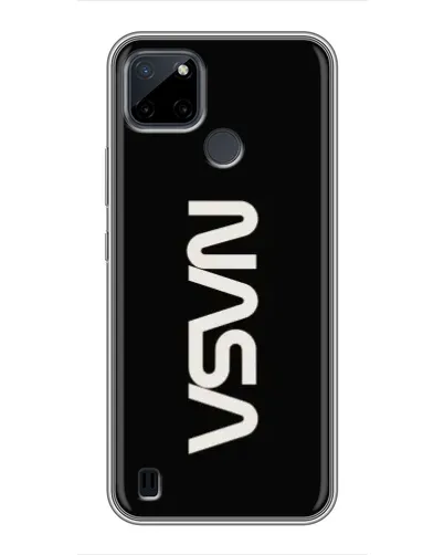 Чехол для Realme C12 с картинкой «NASA — вертикальный логотип»