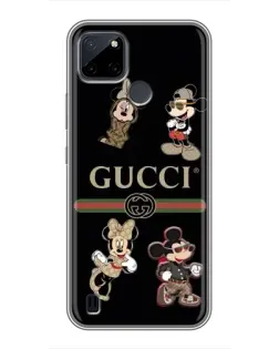 Чехол для Realme C12 с картинкой «Gucci — герои Disney и монограмма» Чехол для Realme C12 с картинкой «Gucci — герои Disney и монограмма»
