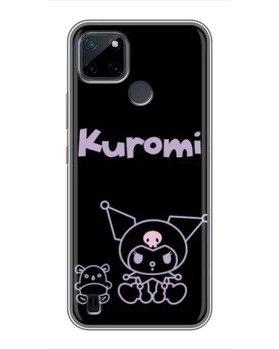 Чехол для Realme C12 с картинкой «Kuromi — черный минимализм»
