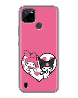 Чехол для Realme C12 с картинкой «Kuromi и My Melody»