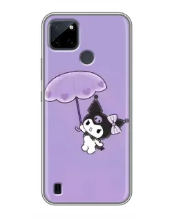 Чехол для Realme C12 с картинкой «Kuromi с зонтиком»