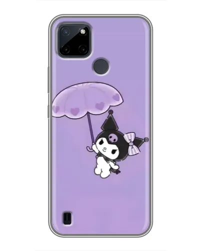 Чехол для Realme C12 с картинкой «Kuromi с зонтиком»