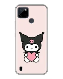 Чехол для Realme C12 с картинкой «Kuromi и сердце»