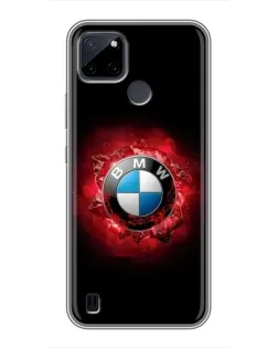Чехол для Realme C12 с картинкой «Логотип BMW — вспышка»