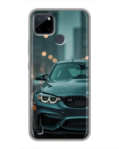 Чехол для Realme C12 с картинкой «BMW в огнях города»