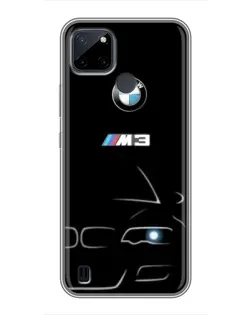 Чехол для Realme C12 с картинкой «Минималистичный принт BMW M3»