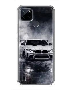 Чехол для Realme C12 с картинкой «BMW сквозь туман»