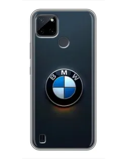 Чехол для Realme C12 с картинкой «Логотип BMW — минимализм»