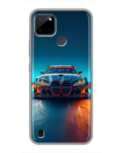 Чехол для Realme C12 с картинкой «BMW — огни неона» Чехол для Realme C12 с картинкой «BMW — огни неона»