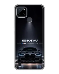 Чехол для Realme C12 с картинкой «BMW сквозь ночной город» Чехол для Realme C12 с картинкой «BMW сквозь ночной город»