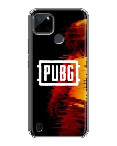 Чохол для Realme C12 з картинкою «Яскравий логотип PUBG»